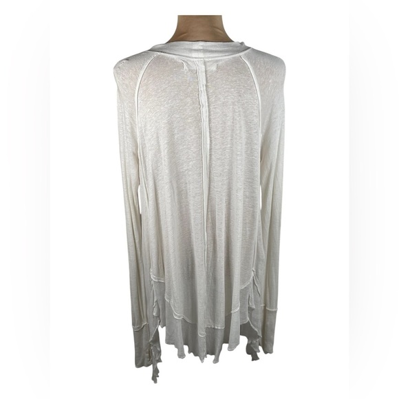 Free People Starlight Tee Relax Tunic Ivory Revolve Boyfriend Style Woman XS - Picture 4 of 11